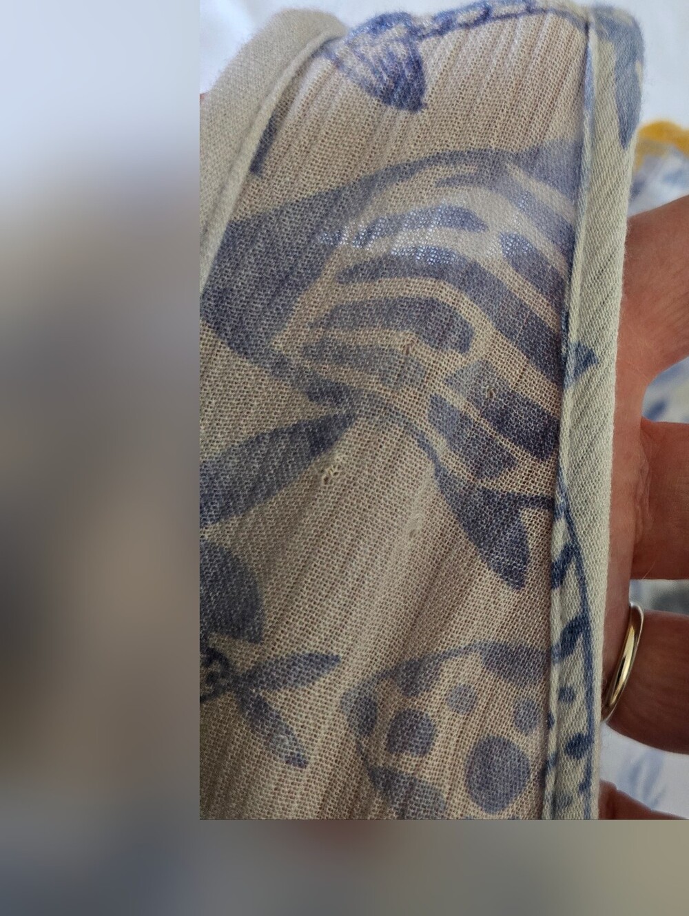 Sleeveless Blue & White Fish-Print V-Neck Jumpsuit with Tie Waist - Picture 15 of 16